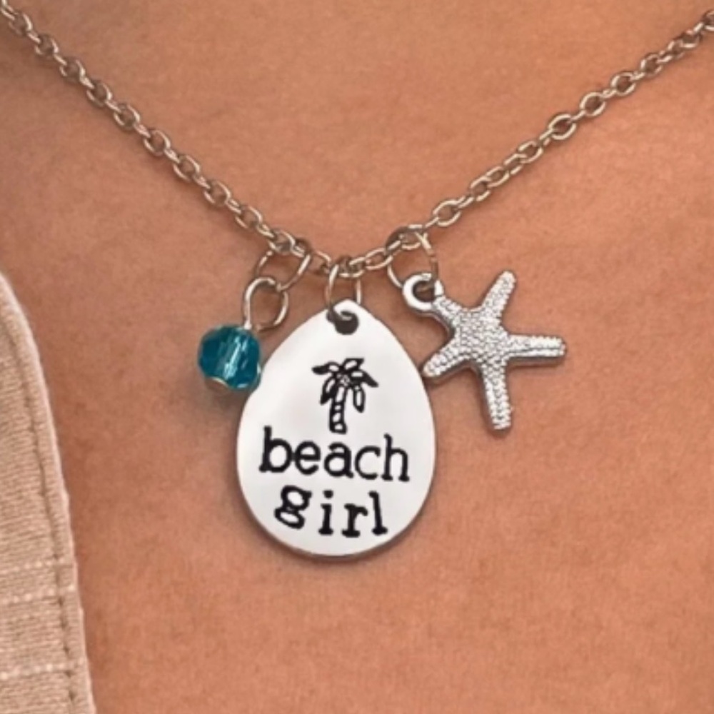 “Beach Girl” charm necklace